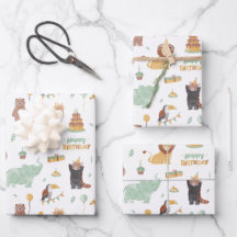 Cute Animal Birthday Party Pattern