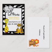 Cute Animal Boutique Visitekaartje Label (Voorkant / Achterkant)