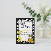 Cute Animal Boutique Visitekaartje Label (Staand voorkant)