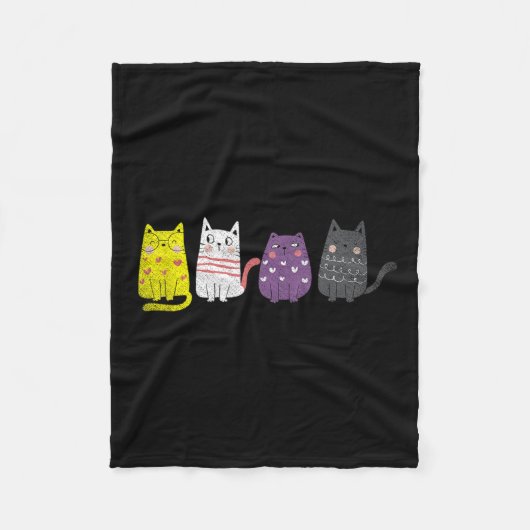 Cute Animal Cat Gift Non Binary Pride Agender Non Fleece Deken (Voorkant)