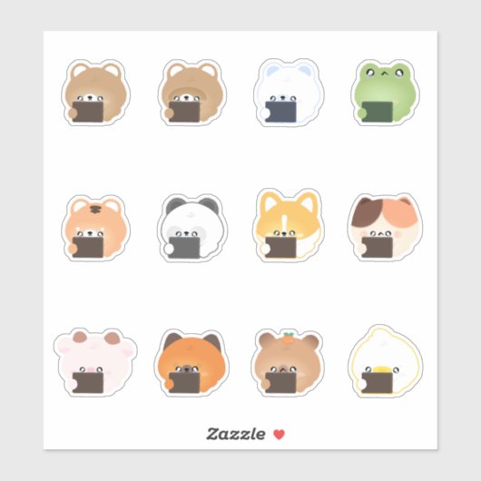 Cute Animal Crying Sticker (Vel)
