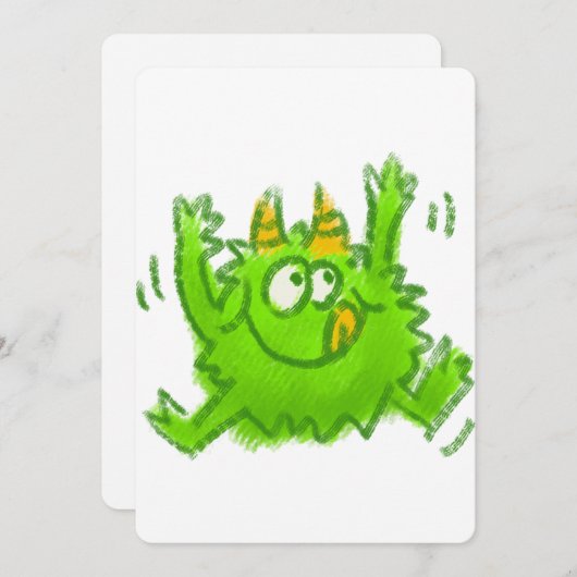 Cute Animal Drawing Kaart (Voorkant / Achterkant)