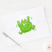 Cute Animal Drawing Ronde Sticker (Envelop)
