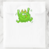 Cute Animal Drawing Ronde Sticker (Tas)