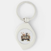 Cute Animal Farm On Metal Keychain