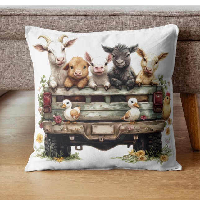 Cute Animal Farm On Pillow Kussen (Creator heeft geüpload)