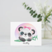 Cute Animal Friendly Panda Bamboo     Briefkaart (Staand voorkant)