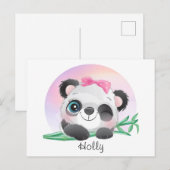 Cute Animal Friendly Panda Bamboo     Briefkaart (Voorkant / Achterkant)