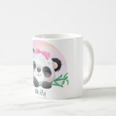 Cute Animal Friendly Panda Bamboo    Koffiemok (Voorkant rechts)