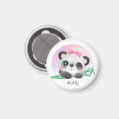 Cute Animal Friendly Panda Bamboo    Magneet (Voorkant / Achterkant)
