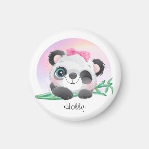 Cute Animal Friendly Panda Bamboo Magneet