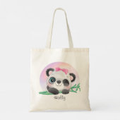 Cute Animal Friendly Panda Bamboo        Tote Bag (Achterkant)