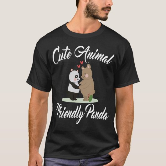 Cute Animal Friendly Panda, T-Shirt (Voorkant)