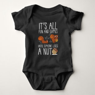 Cute Animal Funny Rodent Nut Lover Squirrel Romper
