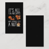 Cute Animal Funny Rodent Nut Lover Squirrel Visitekaartje (Voorkant / Achterkant)