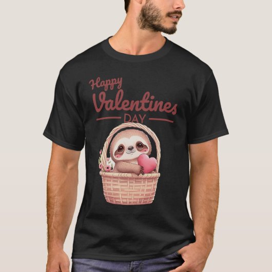 Cute Animal Heart Panda Happy Valentine Day 13 T-shirt (Voorkant)