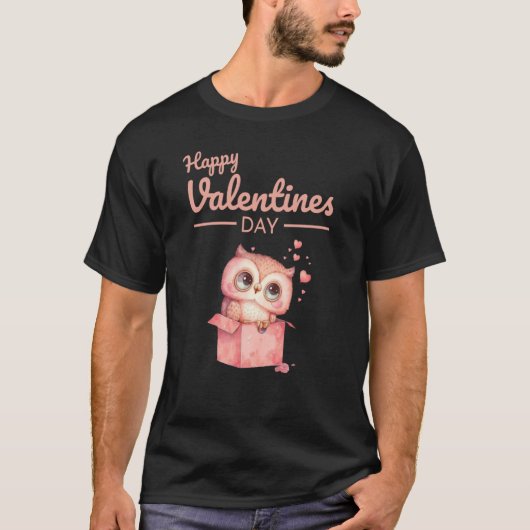 Cute Animal Heart Panda Happy Valentine Day  58 T-shirt (Voorkant)