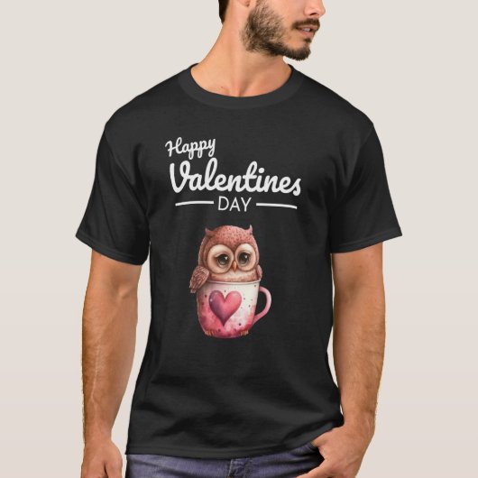 Cute Animal Heart Panda Happy Valentine Day 70 T-shirt (Voorkant)