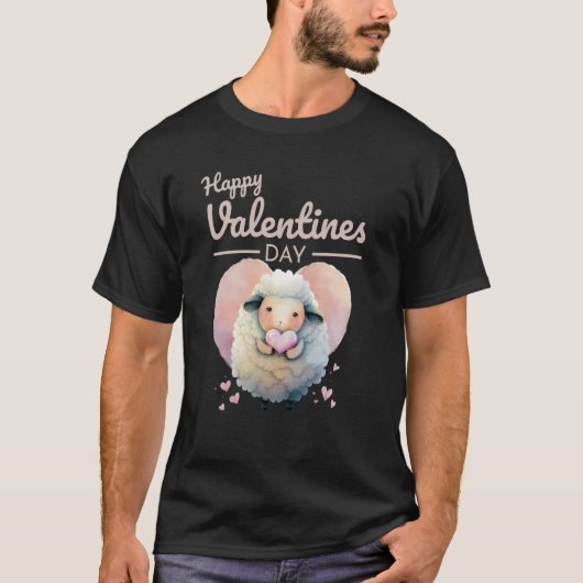 Cute Animal Heart Panda Happy Valentine Day  77 T-shirt (Voorkant)