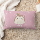 Cute Animal Hedgehog Personalized Name Kussen (Deken)