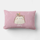 Cute Animal Hedgehog Personalized Name Kussen (Voorkant)