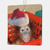 Cute Animal Kerstmis Keramisch Ornament (Links)