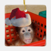 Cute Animal Kerstmis Keramisch Ornament (Voorkant)