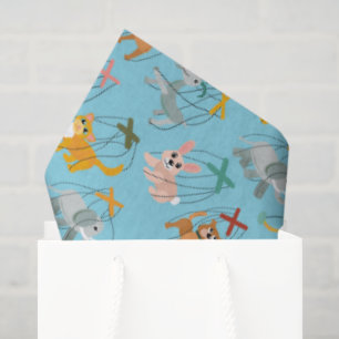 Cute Animal Marionette Puppets Puppeter Patroon Tissuepapier