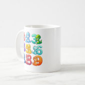 Cute Animal Numbers Maths Mug for Kids Koffiemok (Voorkant links)