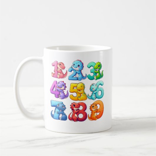 Cute Animal Numbers Maths Mug for Kids Koffiemok (Links)