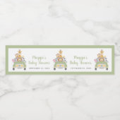 Cute Animal Oerwoud Safari Baby shower Waterfles Etiket (Enkel label)