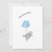 Cute Animal on A Bike With Blue Balloons Kaart (Voorkant)