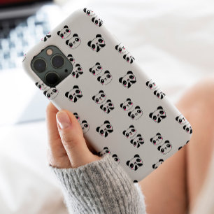 Cute animal panda beer Patroon Girly trendy Case-Mate iPhone Case