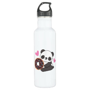 Cute Animal Panda Beer Roze Heart Donut Waterfles