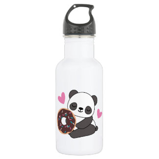 Cute Animal Panda Beer Roze Heart Donut Waterfles