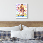Cute Animal Parade Camel Art Canvas Afdruk (Insitu (Slaapkamer))