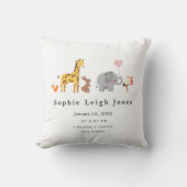 Cute Animal Parade Nursery Baby Kussen (Voorkant)