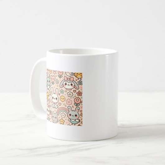 Cute Animal Pattern Mok (Voorkant links)