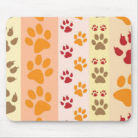 Cute Animal Paw Prints Pattern in Natural Colors