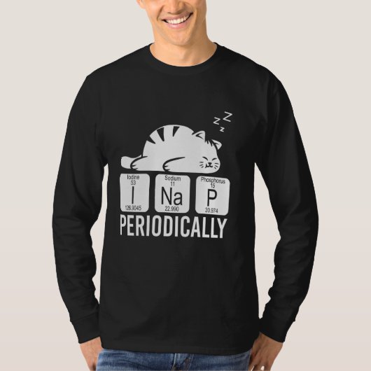 Cute Animal Periodic Table Funny Chemist Cat Chemi T-shirt (Voorkant)