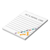 Cute Animal Pet Care Business Kantoor Notitieblok (Linkerzijde)