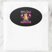 Cute Animal Pet Ma Hamster Ovale Sticker (Tas)