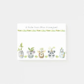 Cute Animal Pot Planten persoonlijke opmerking van Post-it® Notes (Voorkant)