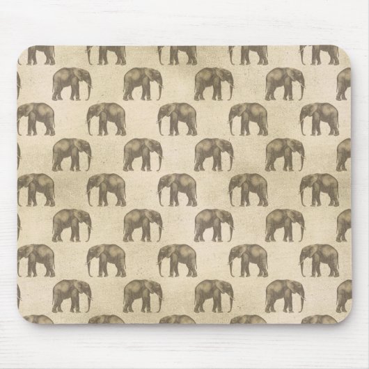 Cute Animal Print Elephant Stylish Trendy Muismat (Voorkant)