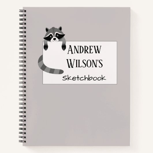 Cute Animal Racoon Animal Lovers Spiral Notebook Notitieboek (Voorkant)