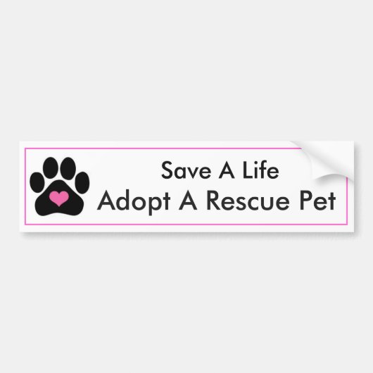 Cute Animal Rescue Bumpersticker (Voorkant)