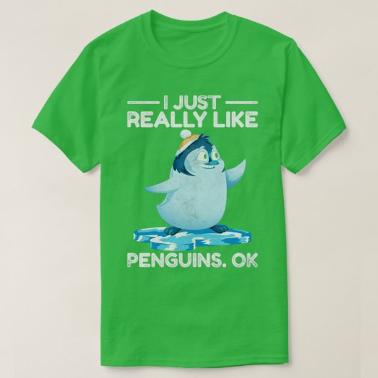 Cute Animal Retro Penguin T-shirt (Design voorkant)