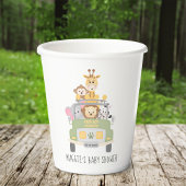 Cute Animal Safari Baby shower Papieren Bekers
