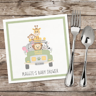 Cute Animal Safari Baby shower Servet