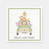 Cute Animal Safari Baby shower Servet (Voorkant)